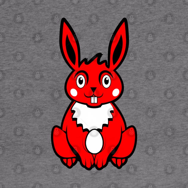 Red Colored Easter Bunny by MonkeyBusiness